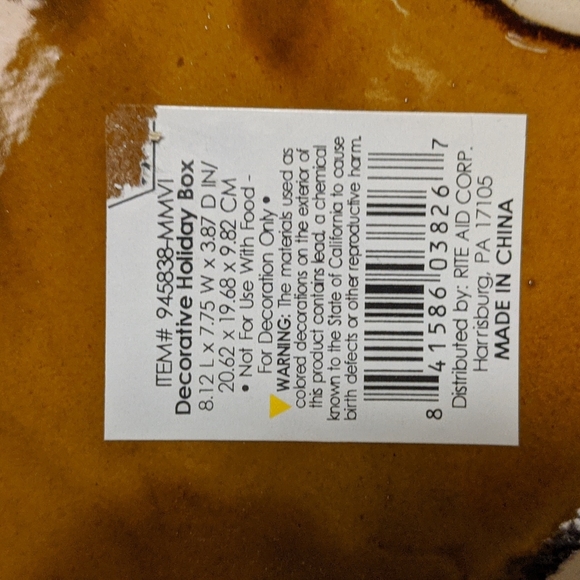 "HOPE" Decorative Ceramic Holiday Box with Lid - Picture 7 of 7